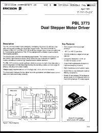 Datasheet PBL3773 manufacturer Ericsson