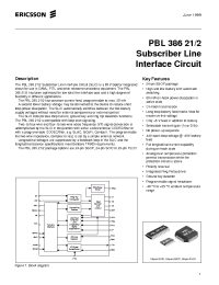Datasheet PBL386212QNS manufacturer Ericsson