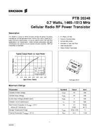 Datasheet PTB20248 manufacturer Ericsson