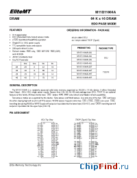 Datasheet M11B11664A-25/30T manufacturer EliteMT