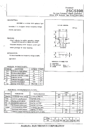 Datasheet 2SC5398 manufacturer Неопределенные
