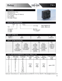 Datasheet 793-P1A12VDC manufacturer Неопределенные