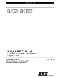Datasheet A102K15X7RH5UAA manufacturer Неопределенные