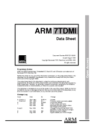Datasheet ARM7TDMI manufacturer Неопределенные