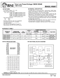 Datasheet BS62LV8007EI-70 manufacturer Неопределенные