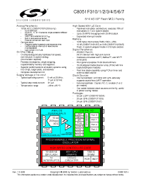 Datasheet C8051F310-GQ manufacturer Неопределенные