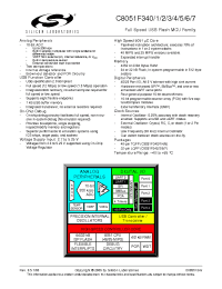 Datasheet C8051F340-GQ manufacturer Неопределенные