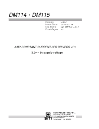 Datasheet DM115 manufacturer Неопределенные