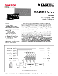 Datasheet DSD-40BCD-RS manufacturer Неопределенные