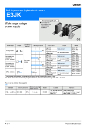 Datasheet E3JK-5S3 manufacturer Неопределенные