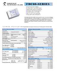 Datasheet FDC60-12D05 manufacturer Неопределенные