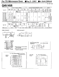 Datasheet GHV-10SL manufacturer Неопределенные