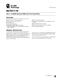 Datasheet GLT41116 manufacturer Неопределенные
