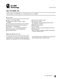 Datasheet GLT5160L16I-7FJ manufacturer Неопределенные