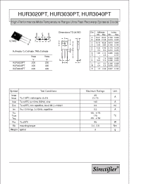 Datasheet HUR3020PT manufacturer Неопределенные
