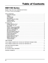 Datasheet ISD1100 manufacturer Неопределенные