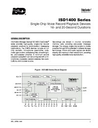 Datasheet ISD1400 manufacturer Неопределенные