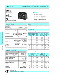 Datasheet JZC-33F manufacturer Неопределенные