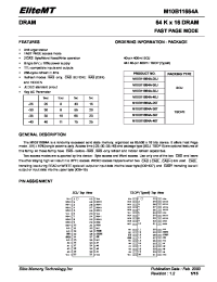 Datasheet M10B11664A-25J manufacturer Неопределенные