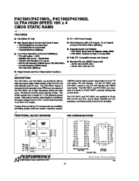 Datasheet P4C1981-10PMB manufacturer Неопределенные
