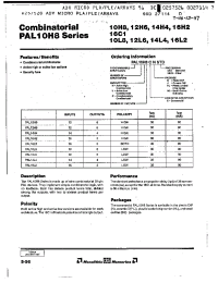 Datasheet PAL10C1CJSTD manufacturer Неопределенные