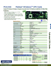 Datasheet PCA-6183GS-00A1 manufacturer Неопределенные