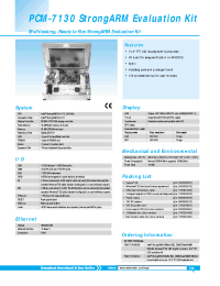 Datasheet PCM-7130-0K0CE manufacturer Неопределенные