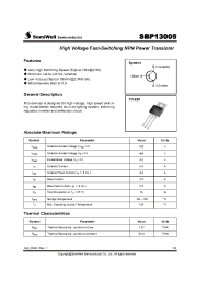 Datasheet SBP13005 manufacturer Неопределенные