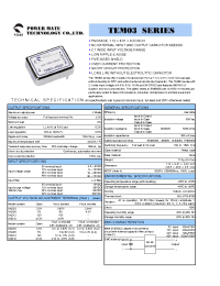 Datasheet TEM03-24S12 manufacturer Неопределенные
