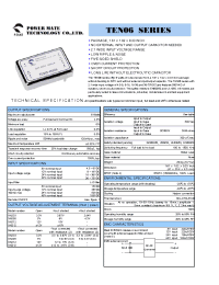 Datasheet TEN06-05S12 manufacturer Неопределенные