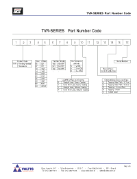 Datasheet TVR25561KB manufacturer Неопределенные