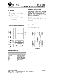 Datasheet UT6164BJC-10 manufacturer Неопределенные