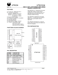Datasheet UT621024SC-55L manufacturer Неопределенные