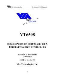 Datasheet VT6508 manufacturer Неопределенные