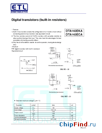 Datasheet DTA143ECA manufacturer E-Tech