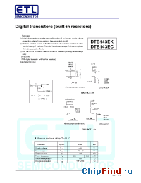 Datasheet DTB143EK manufacturer E-Tech