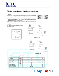 Datasheet DTC114ECA manufacturer E-Tech