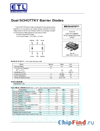 Datasheet MBD54DWT1 manufacturer E-Tech