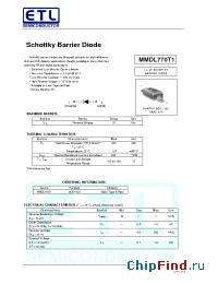 Datasheet MMDL770 manufacturer E-Tech