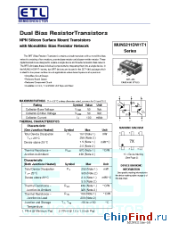 Datasheet MUN5211W manufacturer E-Tech