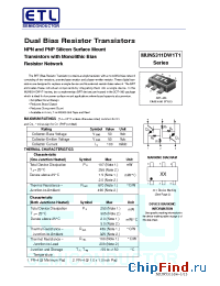 Datasheet MUN5312DW1T1 manufacturer E-Tech