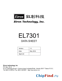 Datasheet EL7301Q-110 manufacturer Etron