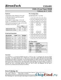 Datasheet EM564081BA manufacturer Etron