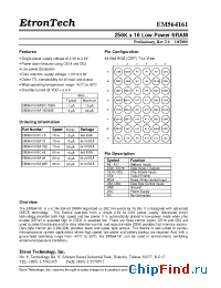 Datasheet EM564161BA-70 manufacturer Etron