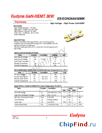 Datasheet EGN26A030MK manufacturer Eudyna