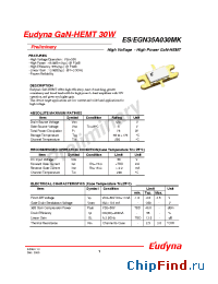 Datasheet ESN35A030MK manufacturer Eudyna