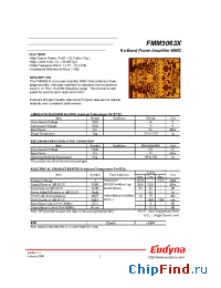 Datasheet FMM5063X manufacturer Eudyna