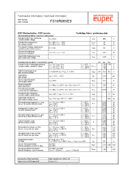 Datasheet FS10R06VE3 manufacturer Eupec