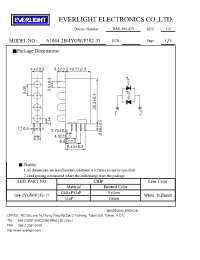 Datasheet A1844-2B/4YGW/F182-33 manufacturer Everlight