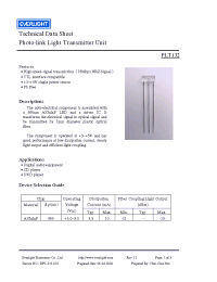 Datasheet PLT132 manufacturer Everlight